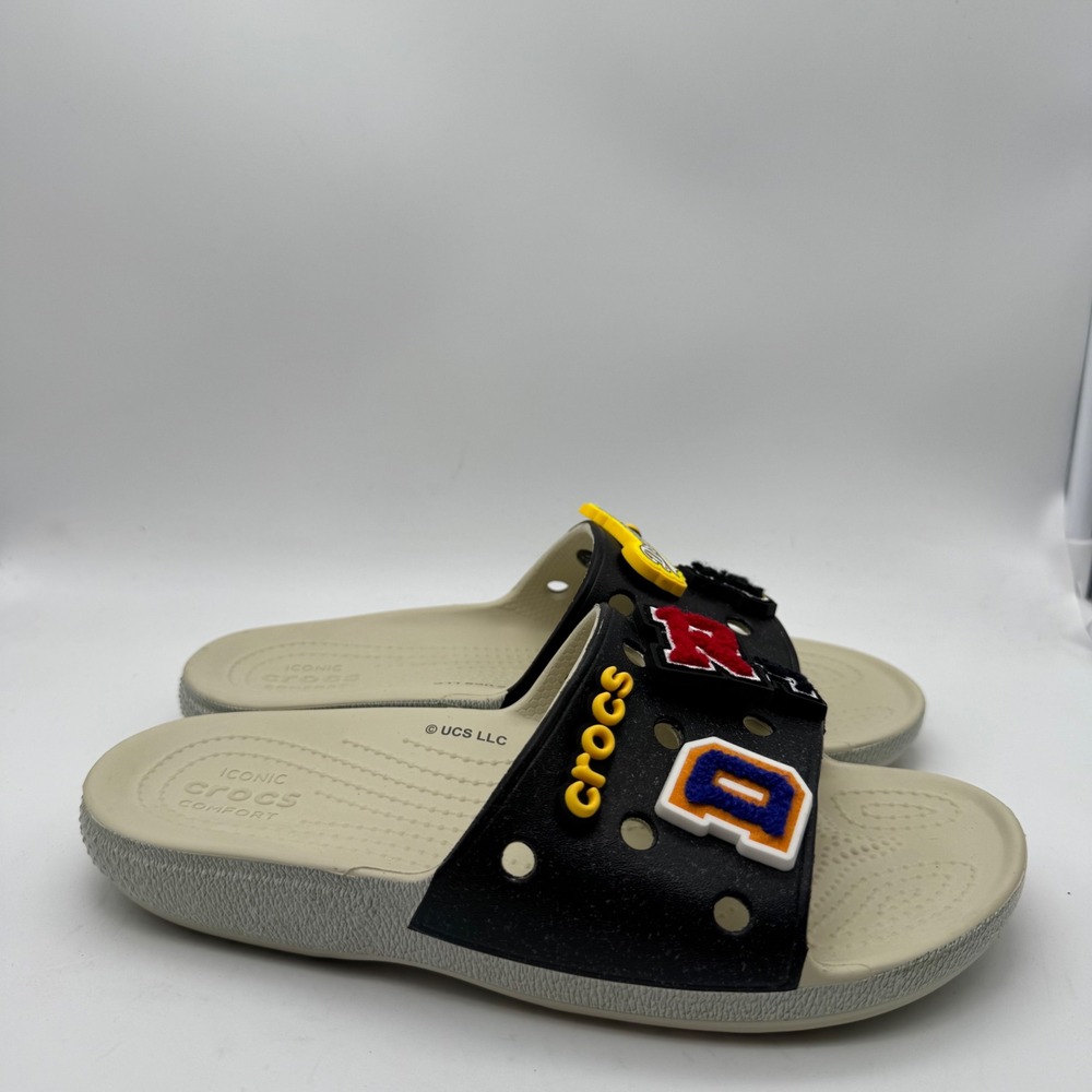 Crocs Dreamville Classic Slides Black Bone Mens‎ 6 Womens 8 J Cole Jibbitz